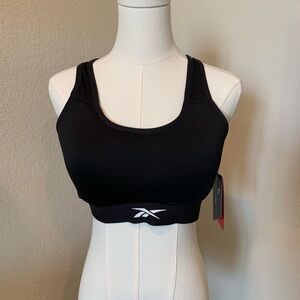 Reebok Challenger Bra High Support Padded Black Womens M NWT Activewear MSRP $40